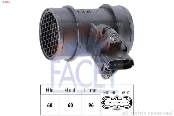 Sensor de fluxo (consumo) de ar, medidor de consumo M.A.F. - (Mass Airflow) 836644 General Motors