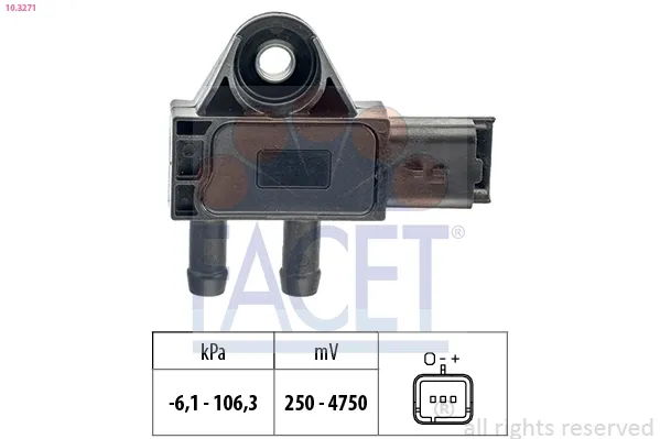 Sensor de pressão dos gases de escape 103271 Facet