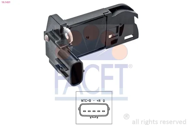 Sensor de fluxo (consumo) de ar, medidor de consumo M.A.F. - (Mass Airflow) Toyota Land Cruiser J200
