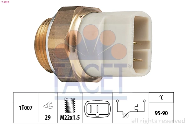 Sensor de temperatura do fluido de esfriamento (de ativação de ventilador do radiador) para Volkswagen Jetta (16)