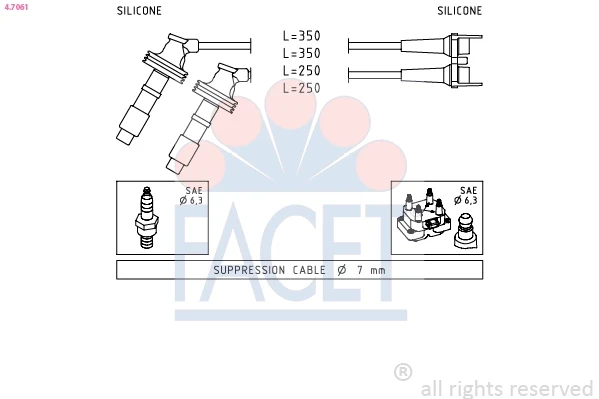 1275284 Renault (RVI) fios de alta voltagem, kit