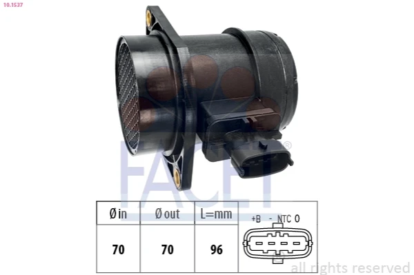 Sensor de fluxo (consumo) de ar, medidor de consumo M.A.F. - (Mass Airflow) para Suzuki Vitara (LY)