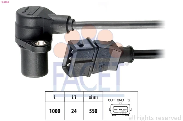 Sensor de posição (de revoluções) de cambota para Daewoo Leganza (KLAV)