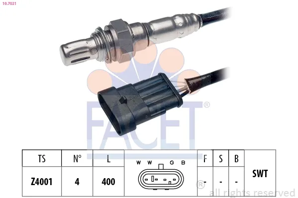 Sonda lambda, sensor de oxigênio até o catalisador Fiat Doblo I