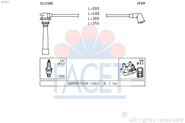 Fios de alta voltagem, kit para Hyundai Accent 