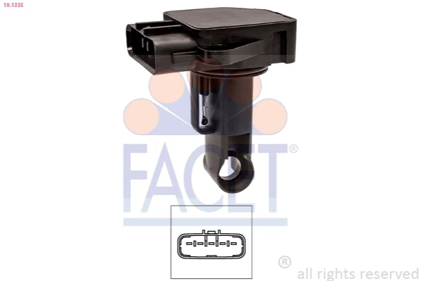 Sensor de fluxo (consumo) de ar, medidor de consumo M.A.F. - (Mass Airflow) para Mazda 323 (BA)