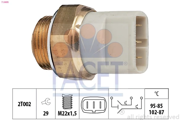 Sensor de temperatura do fluido de esfriamento (de ativação de ventilador do radiador) para Audi 100 (4A, C4)