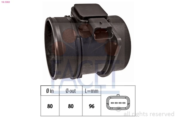 Sensor de fluxo (consumo) de ar, medidor de consumo M.A.F. - (Mass Airflow) para Ford Focus (CA5)