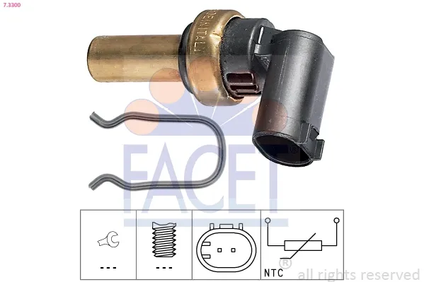 Sensor de temperatura do fluido de esfriamento 73300 Facet