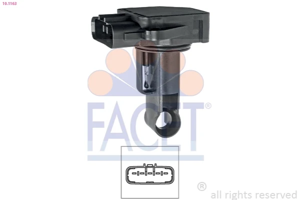 Sensor de fluxo (consumo) de ar, medidor de consumo M.A.F. - (Mass Airflow) para Lexus IS (E2)