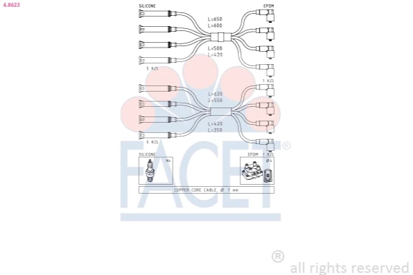 Fios de alta voltagem, kit para Alfa Romeo 155 (167)