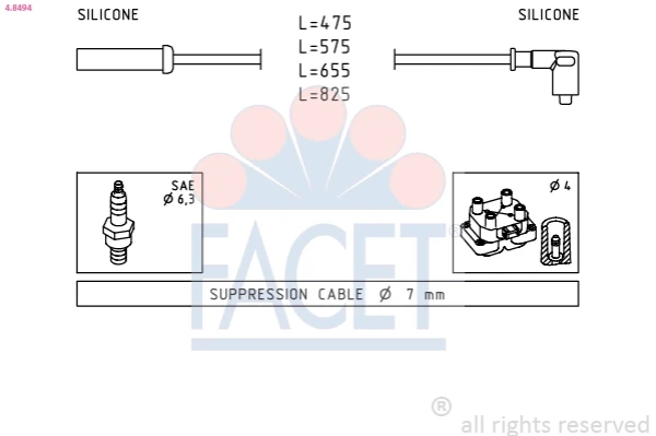 Fios de alta voltagem, kit para Peugeot 605 (6B)