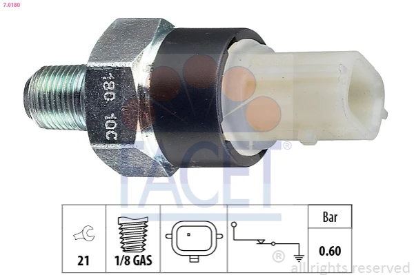 7.0180 Facet sensor de pressão de óleo