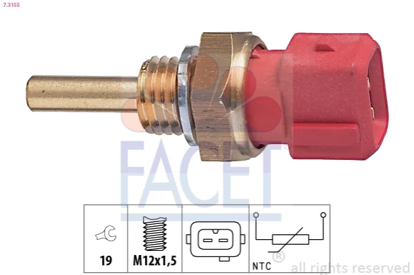 1962383 Ford sensor de temperatura do fluido de esfriamento