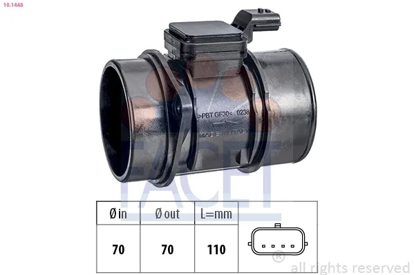 Sensor de fluxo (consumo) de ar, medidor de consumo M.A.F. - (Mass Airflow) Nissan Tiida 