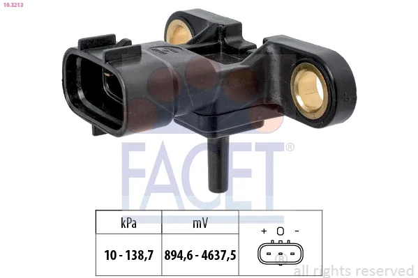 Sensor de pressão no coletor de admissão, MAP 103213 Facet