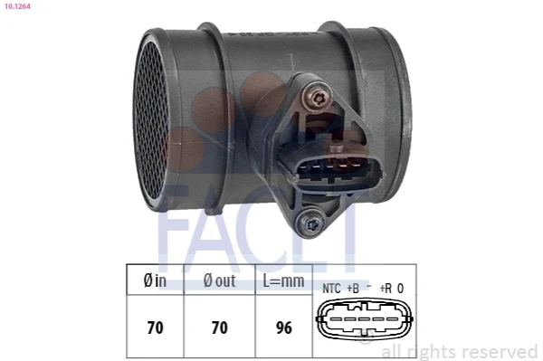 Sensor de fluxo (consumo) de ar, medidor de consumo M.A.F. - (Mass Airflow) para KIA Carens (FJ)