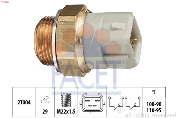 Sensor de temperatura do fluido de esfriamento (de ativação de ventilador do radiador) para Ford Transit (E)