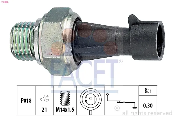 Sensor de pressão de óleo 70096 Facet