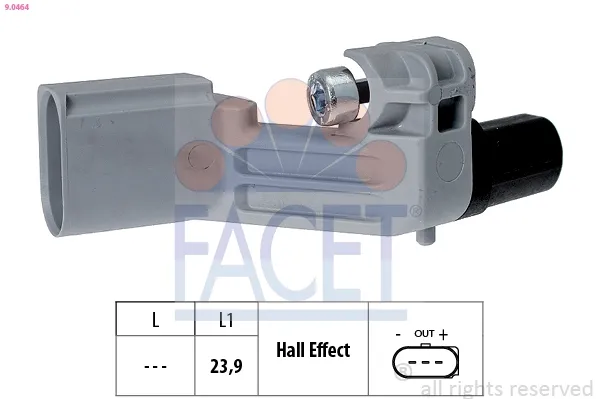 Sensor de posição (de revoluções) de cambota 90464 Facet