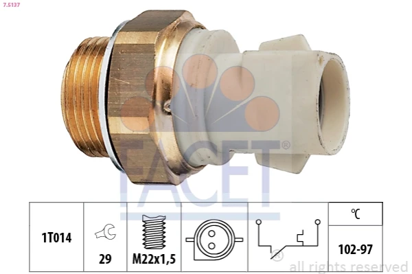 7001604 Ford sensor de temperatura do fluido de esfriamento (de ativação de ventilador do radiador)