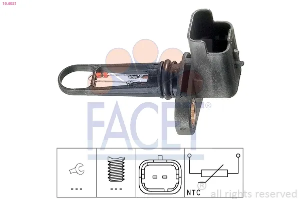 Sensor de temperatura da mistura de ar 104021 Facet