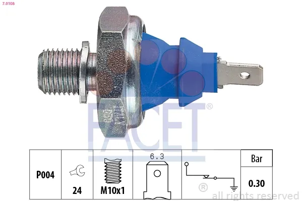 Sensor de pressão de óleo 70108 Facet