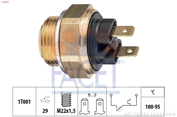 Sensor de temperatura do fluido de esfriamento (de ativação de ventilador do radiador) para Ford Escort (AVA)