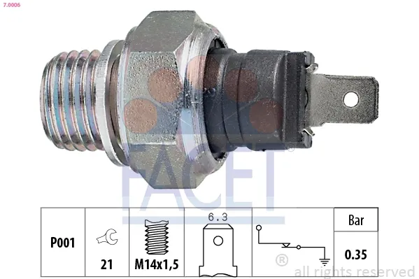 Sensor de pressão de óleo Renault 18 134
