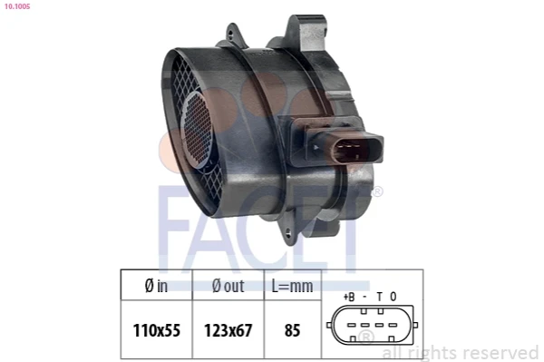 Sensor de fluxo (consumo) de ar, medidor de consumo M.A.F. - (Mass Airflow) para BMW X6 (E71)
