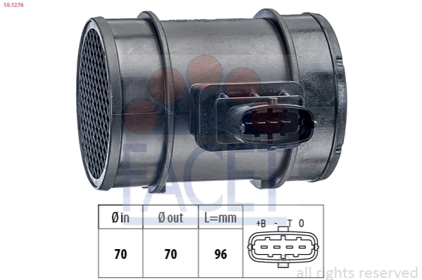 Sensor de fluxo (consumo) de ar, medidor de consumo M.A.F. - (Mass Airflow) para Fiat Croma (194)