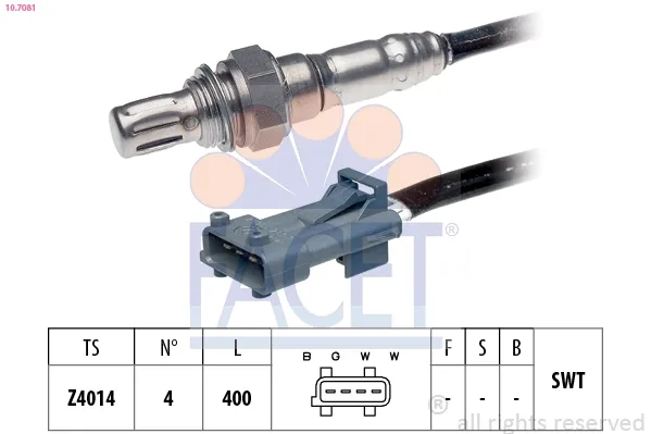 Sonda lambda, sensor de oxigênio Peugeot 206 2A/C