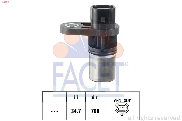 Sensor de posição (de revoluções) de cambota 10456295 General Motors