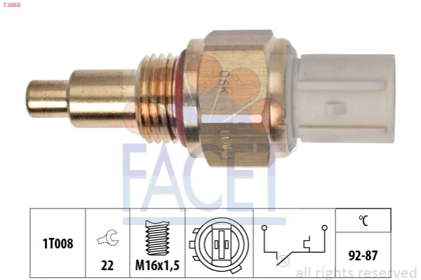 Sensor de temperatura do fluido de esfriamento (de ativação de ventilador do radiador) para Honda Prelude (BA)
