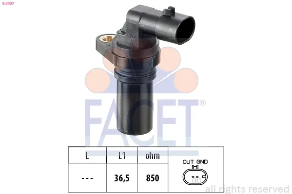 Sensor de posição (de revoluções) de cambota Fiat 500 312