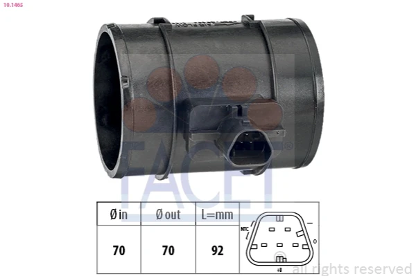 Sensor de fluxo (consumo) de ar, medidor de consumo M.A.F. - (Mass Airflow) para Opel Astra 