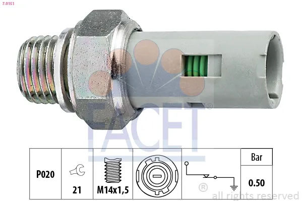 Sensor de pressão de óleo 70151 Facet