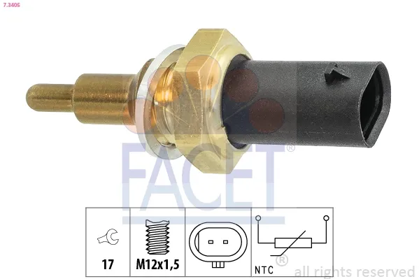 Sensor de temperatura do fluido de esfriamento (de ativação de ventilador do radiador) BMW X5 E70