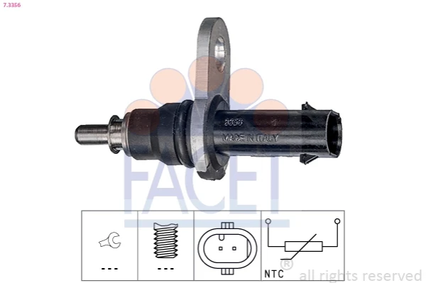 Sensor de temperatura do fluido de esfriamento para Volkswagen Passat (B8, 3G5)