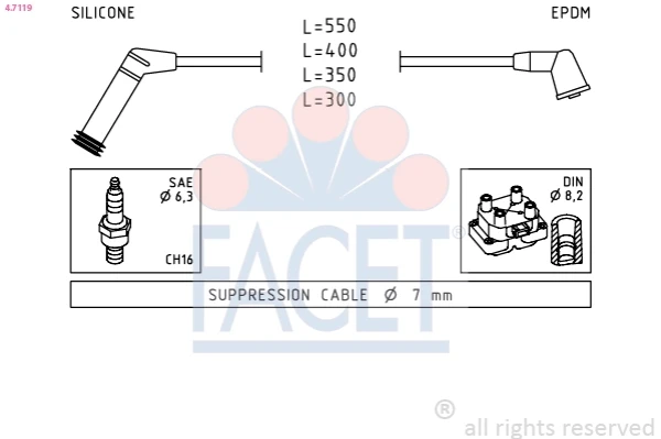 Fios de alta voltagem, kit para Hyundai I10 (PA)