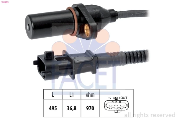 Sensor de posição (de revoluções) de cambota para Hyundai Elantra (XD)