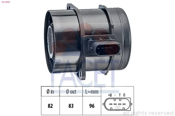 Sensor de fluxo (consumo) de ar, medidor de consumo M.A.F. - (Mass Airflow) F00C2G7006 VAG