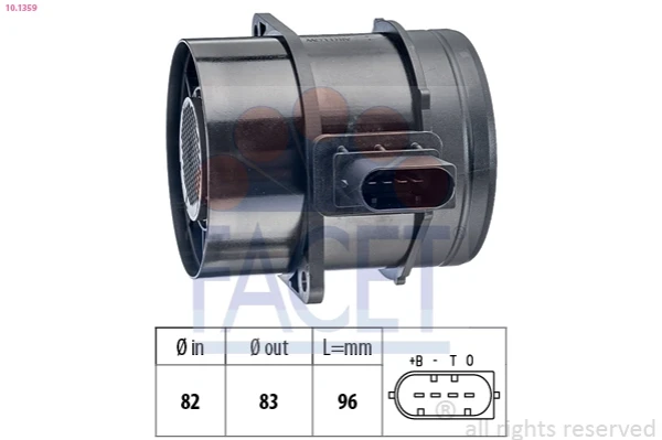 Sensor de fluxo (consumo) de ar, medidor de consumo M.A.F. - (Mass Airflow) para Mercedes Sprinter (906)
