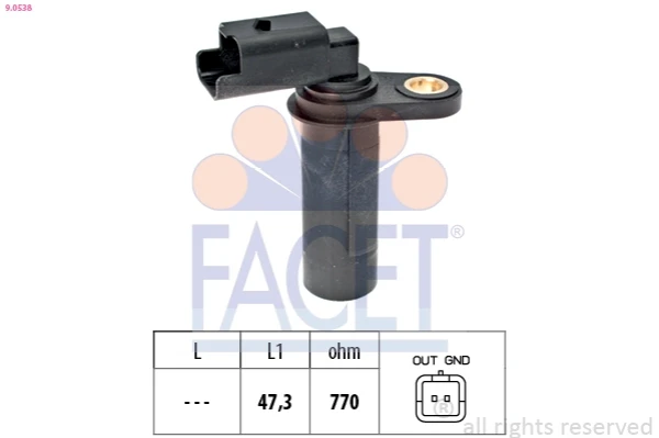 Sensor de posição (de revoluções) de cambota para Nissan Tiida (SC11X)