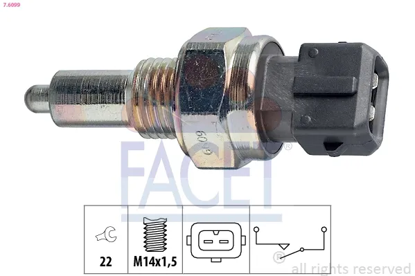 Sensor de ativação das luzes de marcha à ré Peugeot 205 II