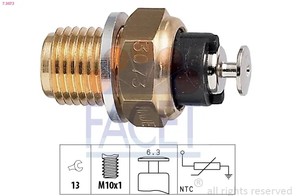 Sensor de temperatura do fluido de esfriamento 73073 Facet