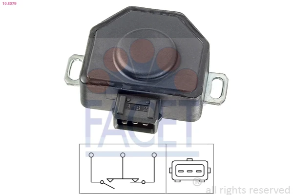 Sensor de posição da válvula de borboleta (potenciômetro) para Renault 19 (L53)