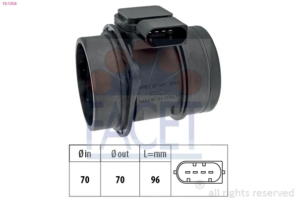 Sensor de fluxo (consumo) de ar, medidor de consumo M.A.F. - (Mass Airflow) Mitsubishi Colt VII