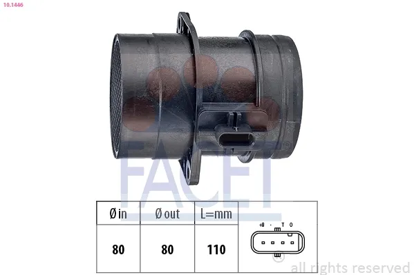 Sensor de fluxo (consumo) de ar, medidor de consumo M.A.F. - (Mass Airflow) Seat Exeo ST