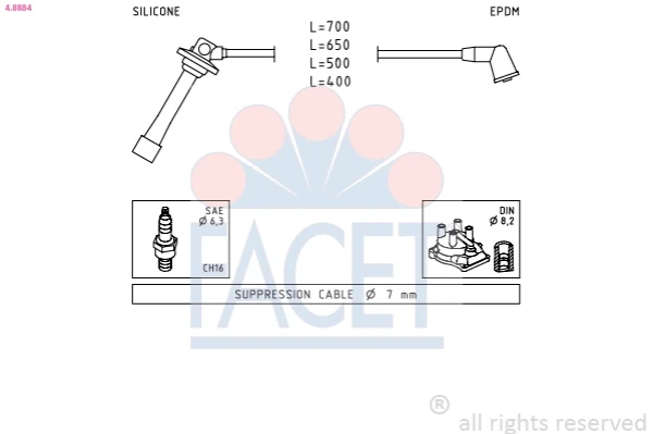 Fios de alta voltagem, kit para Mazda 626 (GV)